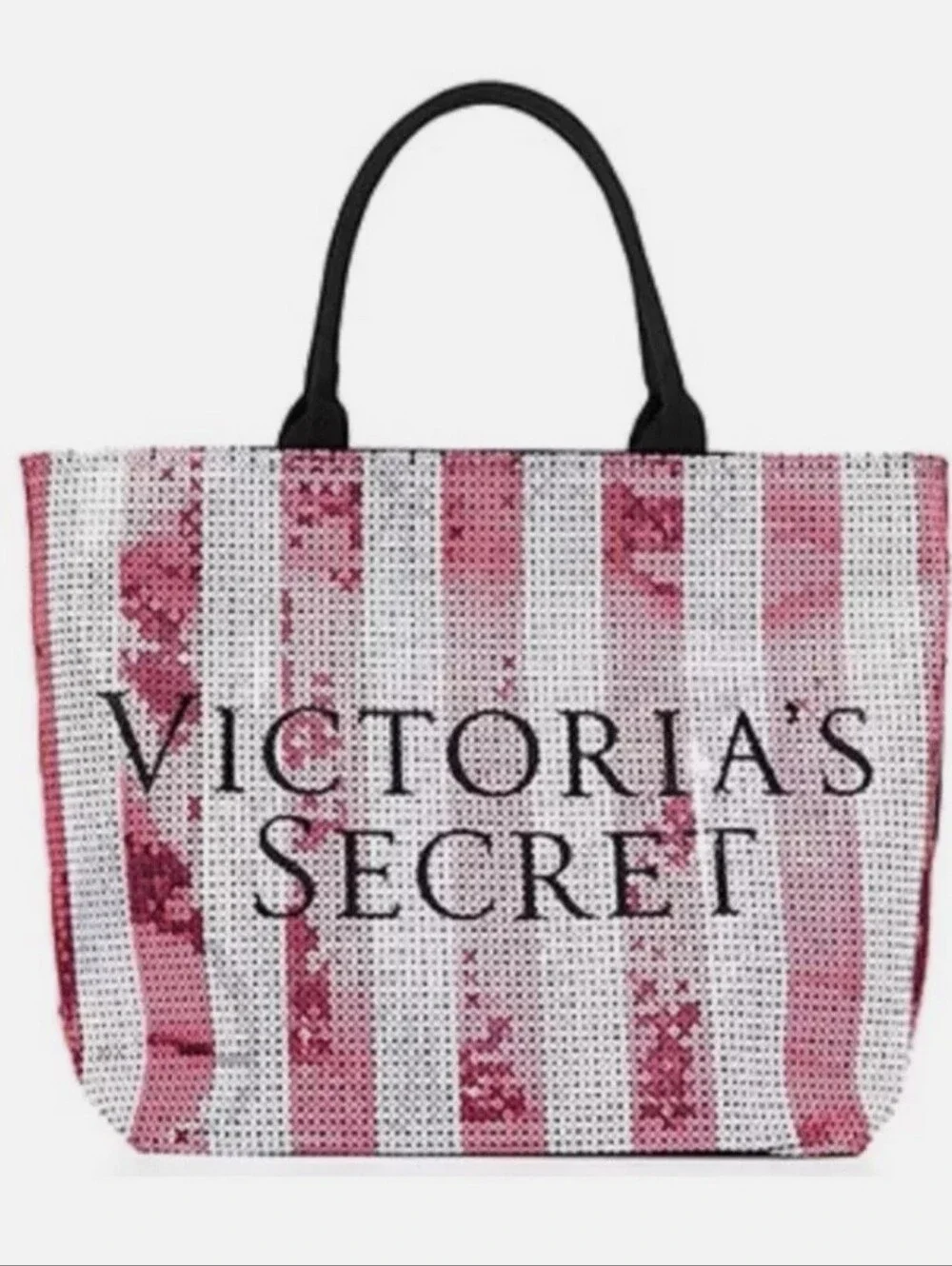 Victoria's Secret Iridescent Pink Sequin Tote - Picture 2 of 5